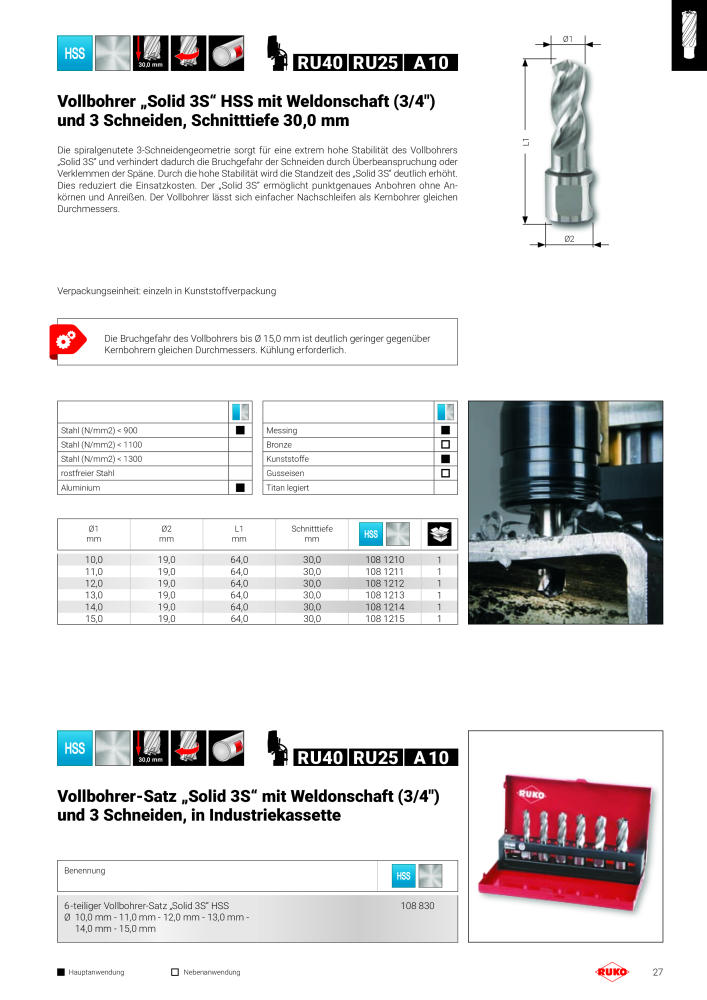 RUKO Magnet Bohrmaschinen, Kernbohrmaschinen NR.: 288 - Seite 27