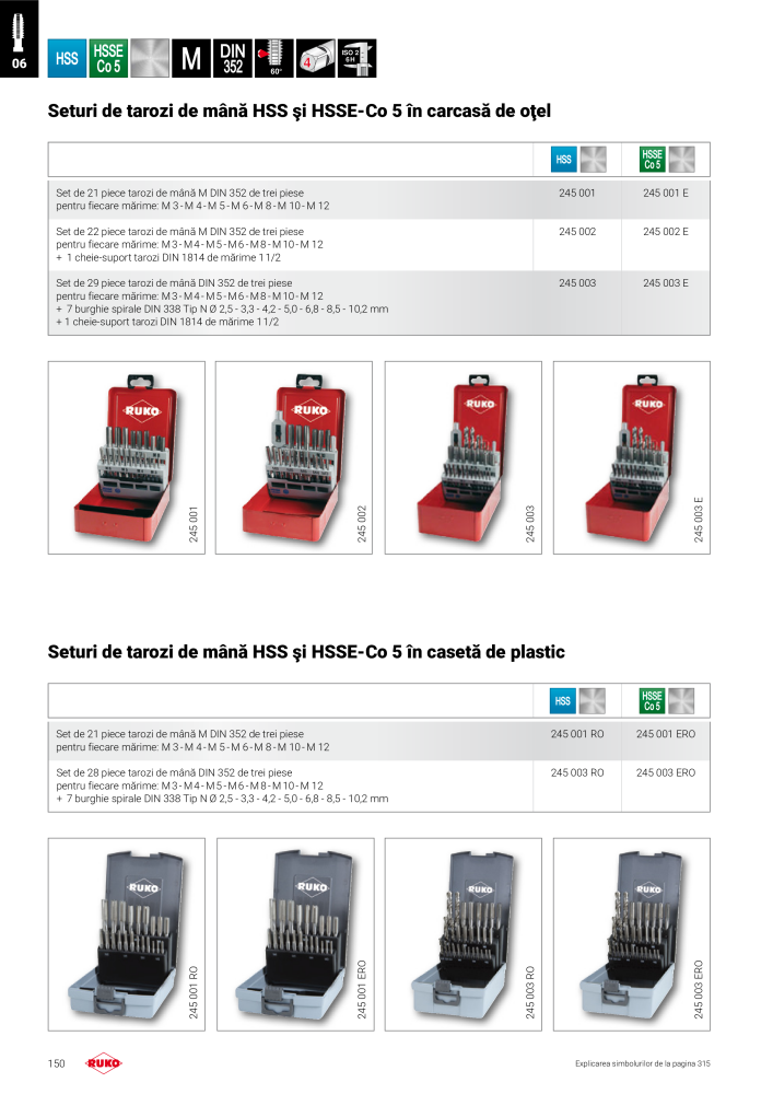 Principalele instrumente de precizie ale catalogului Ruko Č. 292 - Strana 150