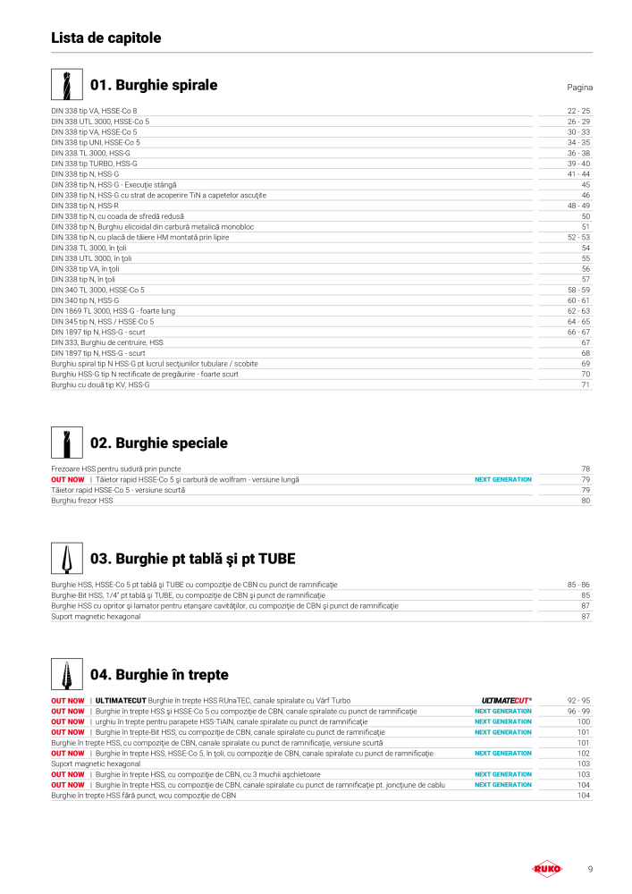 Principalele instrumente de precizie ale catalogului Ruko NR.: 292 - Pagina 9