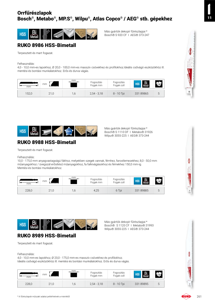 Ruko főkatalógus precíziós szerszámok Nb. : 298 - Page 261