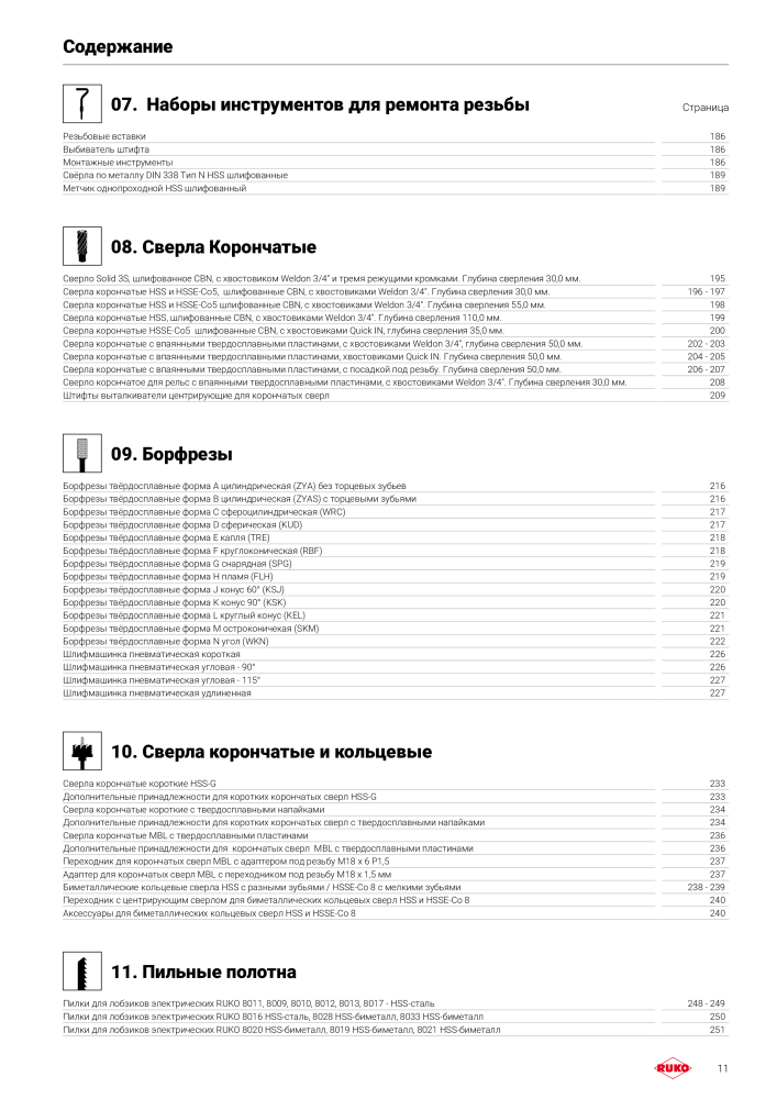 Основной каталог прецизионных инструментов Руко NO.: 299 - Page 11