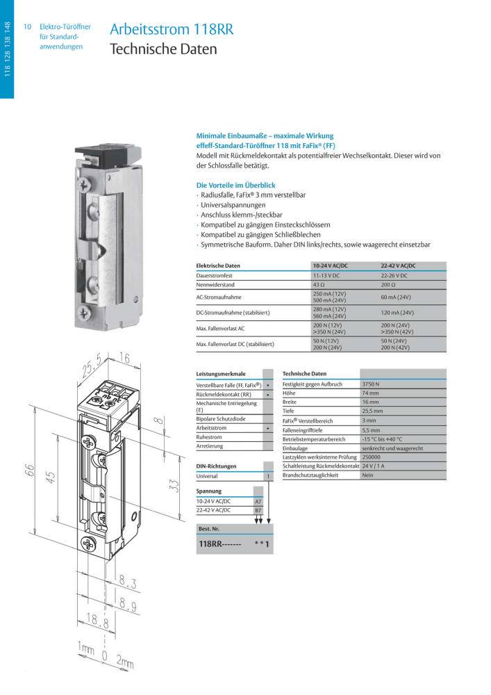 ASSA ABLOY Elektro-Türöffner NR.: 318 - Seite 10