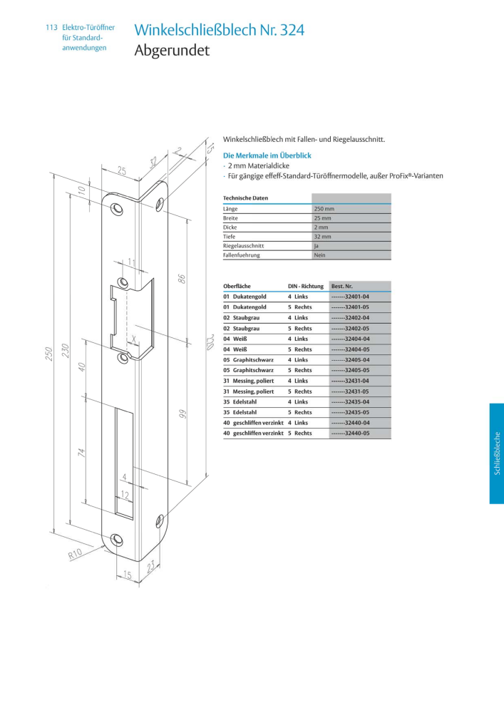 ASSA ABLOY Elektro-Türöffner NR.: 318 - Seite 113