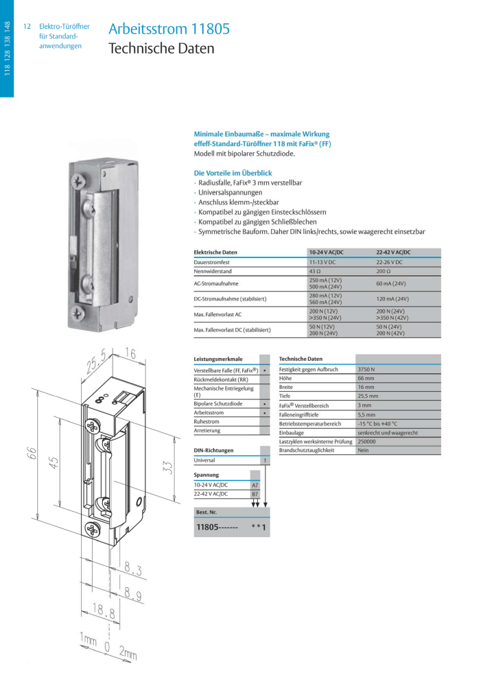 ASSA ABLOY Elektro-Türöffner NR.: 318 - Seite 12