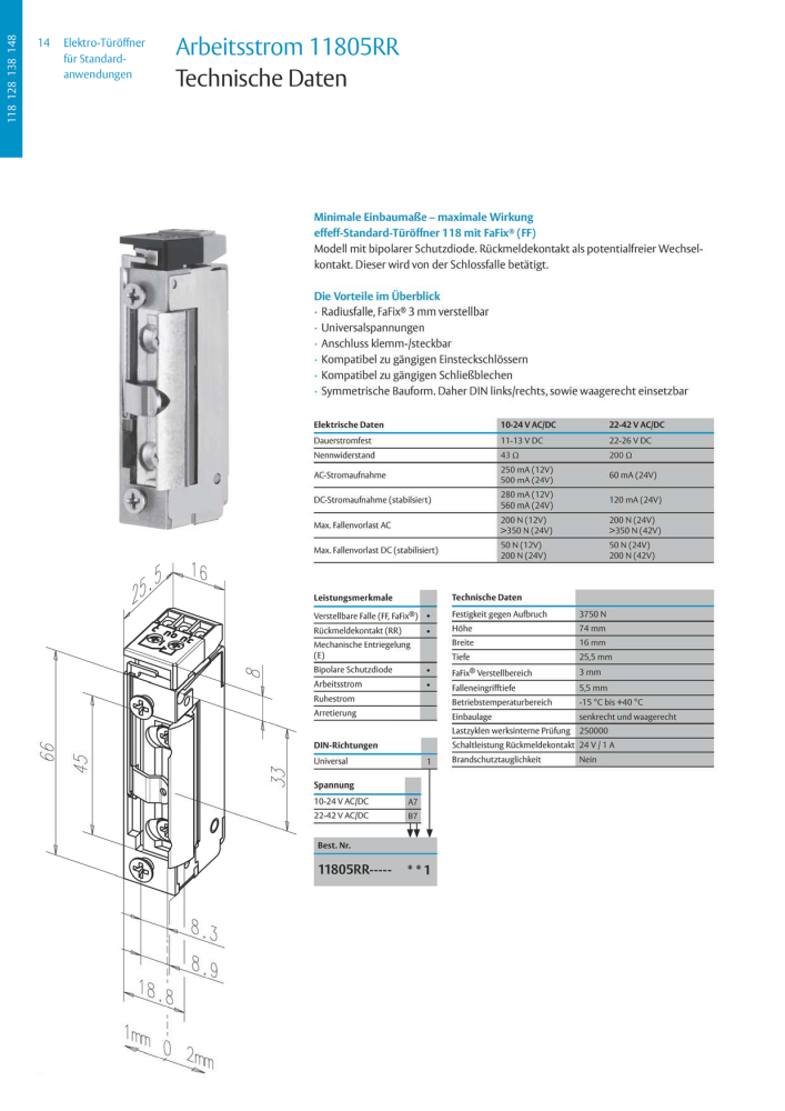 ASSA ABLOY Elektro-Türöffner NR.: 318 - Seite 14