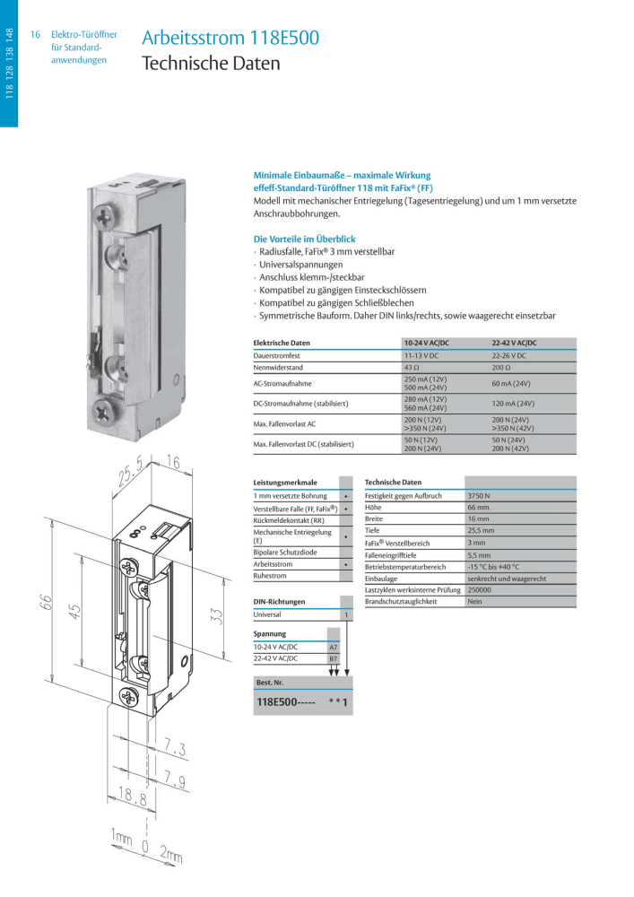 ASSA ABLOY Elektro-Türöffner NR.: 318 - Seite 16