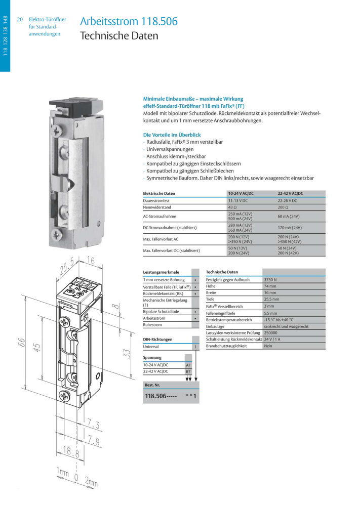 ASSA ABLOY Elektro-Türöffner NR.: 318 - Seite 20