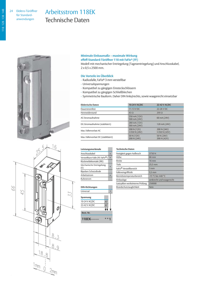 ASSA ABLOY Elektro-Türöffner NR.: 318 - Seite 24