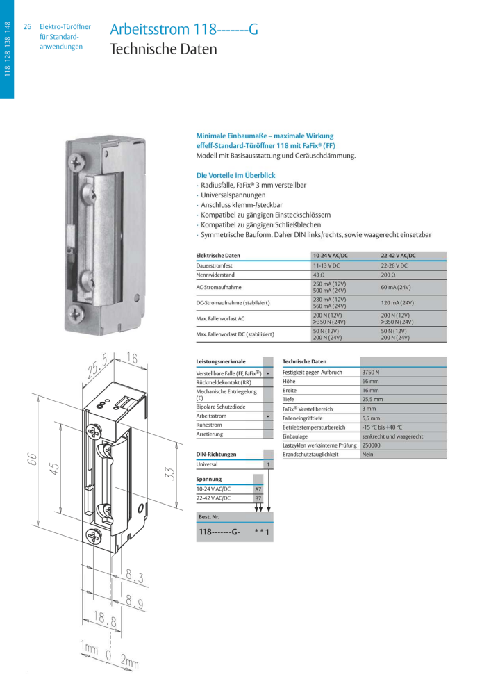 ASSA ABLOY Elektro-Türöffner NR.: 318 - Seite 26