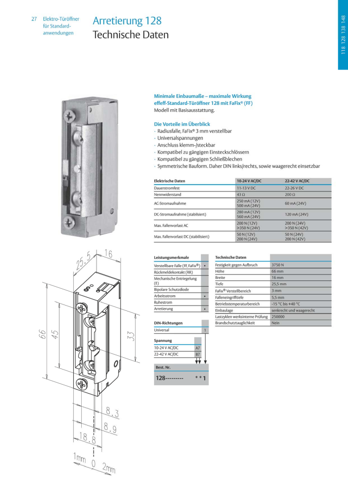 ASSA ABLOY Elektro-Türöffner NR.: 318 - Seite 27