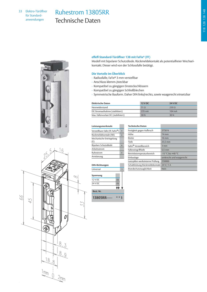 ASSA ABLOY Elektro-Türöffner NR.: 318 - Seite 33