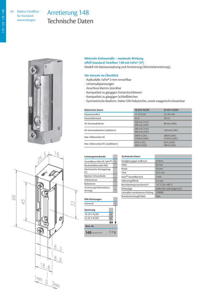 ASSA ABLOY Elektro-Türöffner NR.: 318 - Seite 34