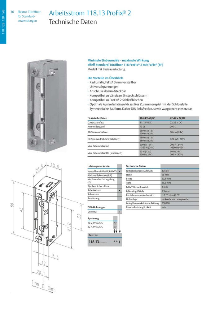 ASSA ABLOY Elektro-Türöffner NR.: 318 - Seite 36