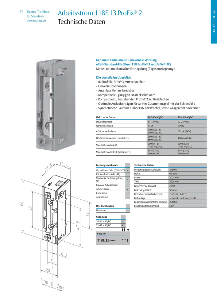 ASSA ABLOY Elektro-Türöffner NR.: 318 - Seite 37