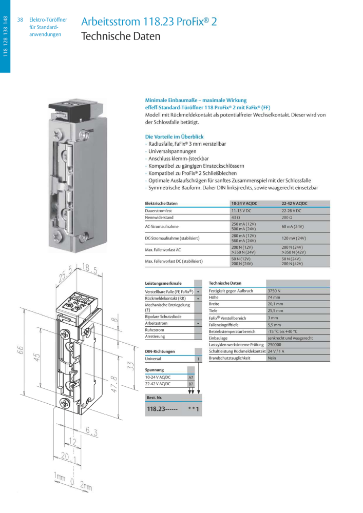 ASSA ABLOY Elektro-Türöffner NR.: 318 - Seite 38