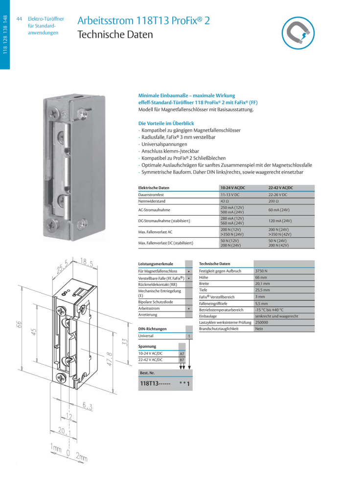 ASSA ABLOY Elektro-Türöffner NR.: 318 - Seite 44