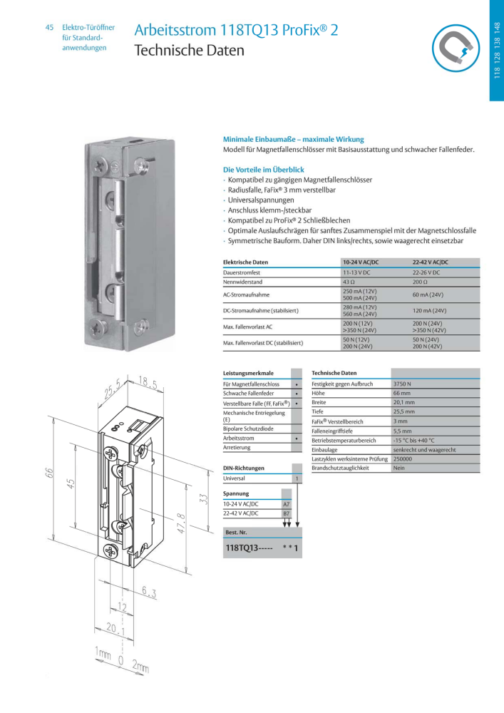 ASSA ABLOY Elektro-Türöffner NR.: 318 - Seite 45