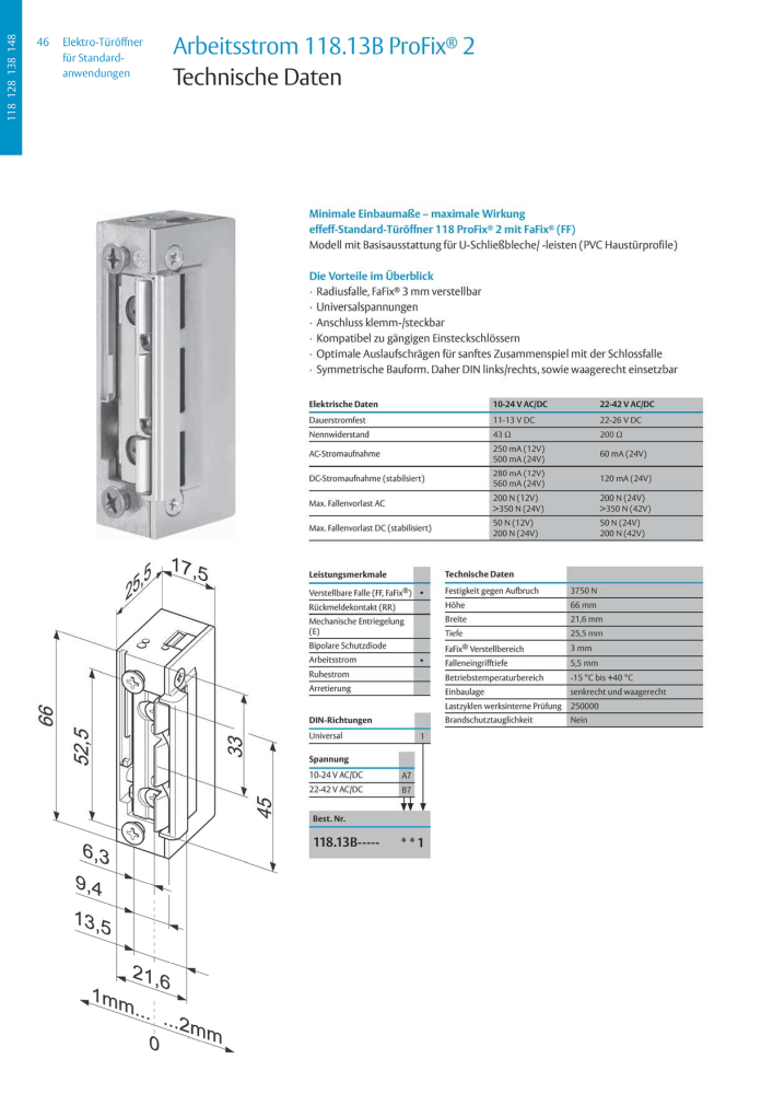 ASSA ABLOY Elektro-Türöffner NR.: 318 - Seite 46