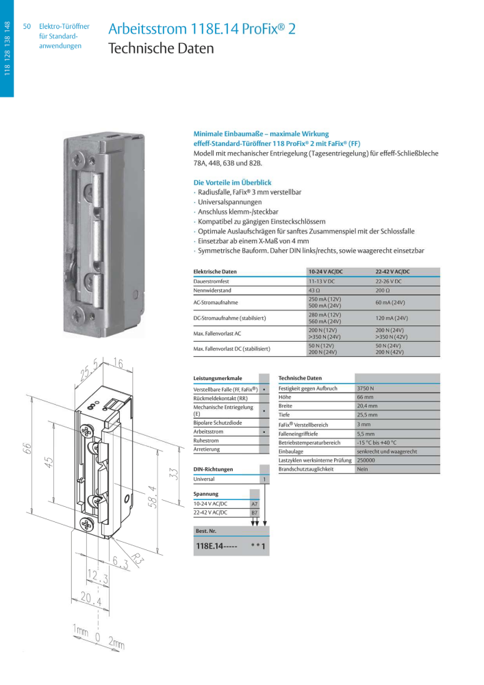 ASSA ABLOY Elektro-Türöffner NR.: 318 - Seite 50