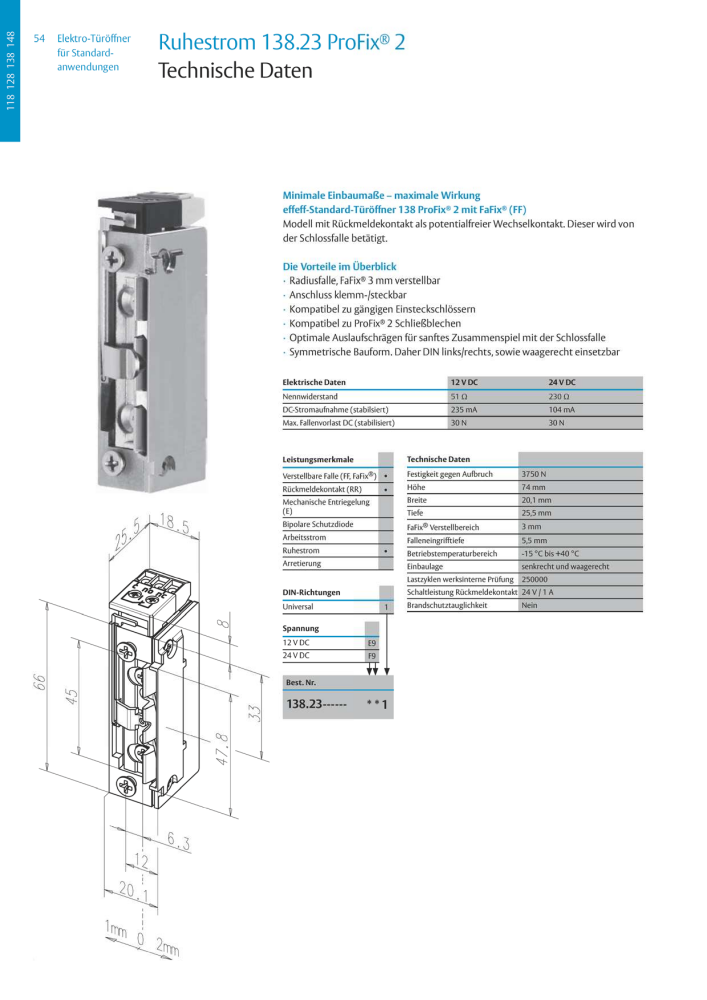 ASSA ABLOY Elektro-Türöffner NR.: 318 - Seite 54