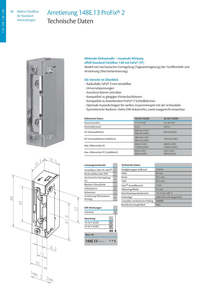 ASSA ABLOY Elektro-Türöffner NR.: 318 - Seite 58