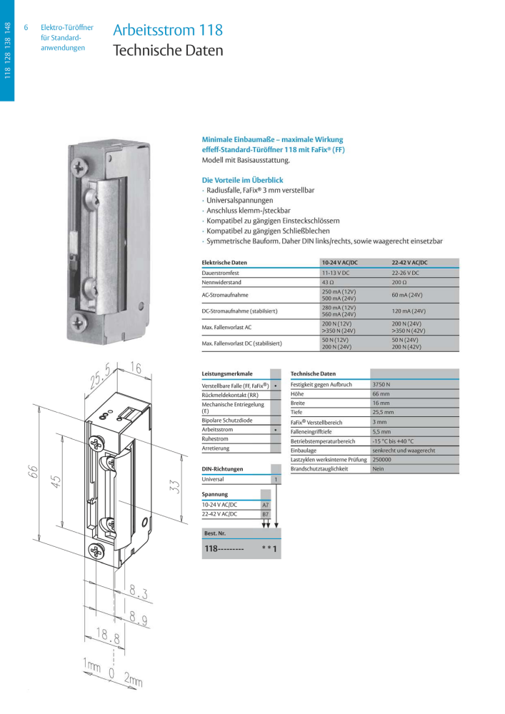 ASSA ABLOY Elektro-Türöffner NR.: 318 - Seite 6