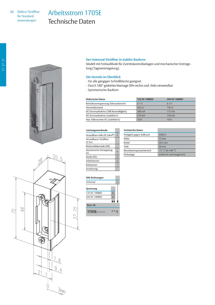 ASSA ABLOY Elektro-Türöffner NR.: 318 - Seite 66