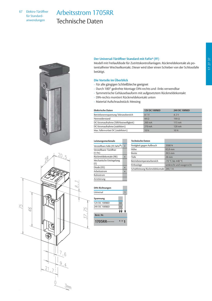 ASSA ABLOY Elektro-Türöffner NR.: 318 - Seite 67