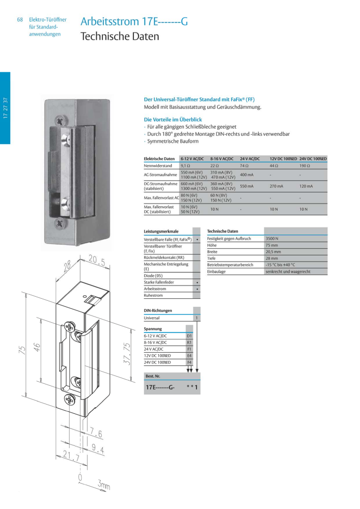 ASSA ABLOY Elektro-Türöffner NR.: 318 - Seite 68