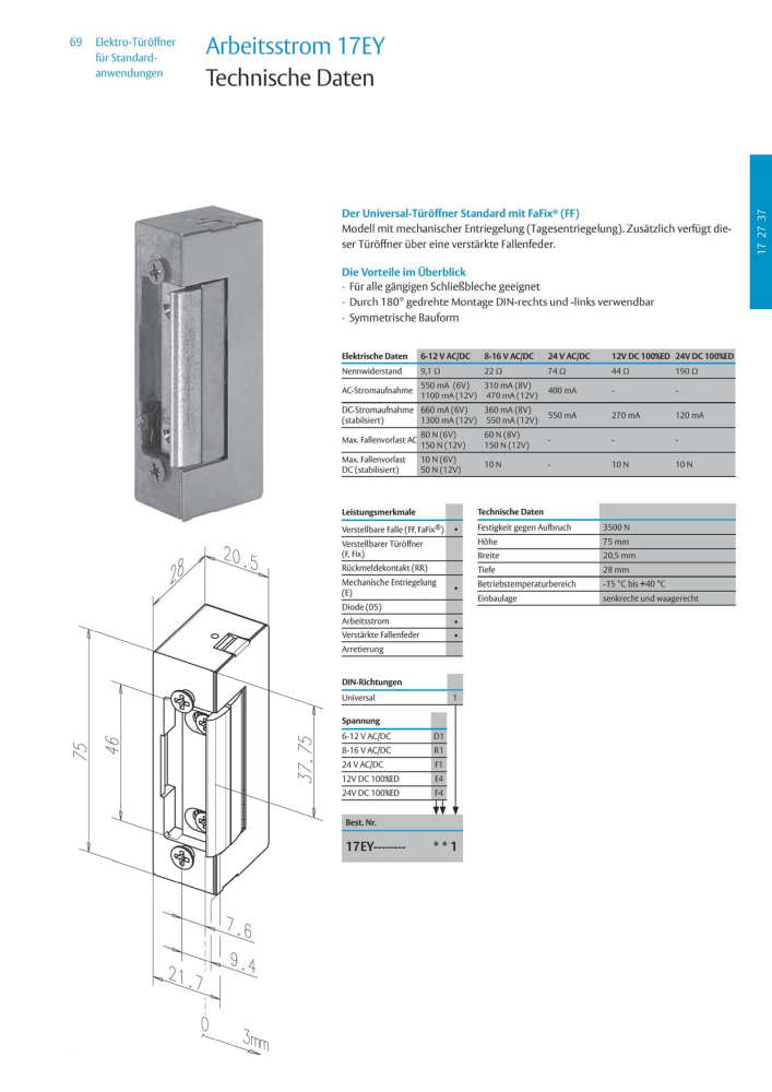 ASSA ABLOY Elektro-Türöffner NR.: 318 - Seite 69