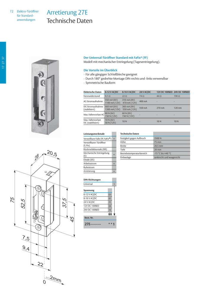 ASSA ABLOY Elektro-Türöffner NR.: 318 - Seite 72