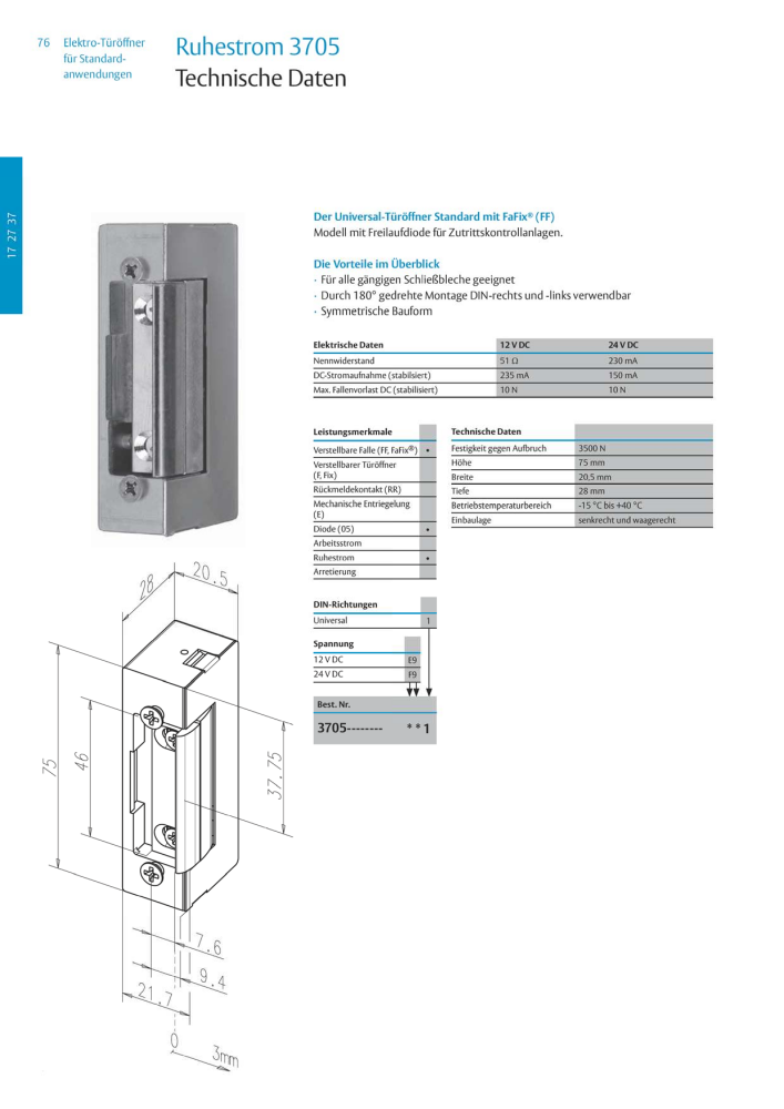 ASSA ABLOY Elektro-Türöffner NR.: 318 - Seite 76