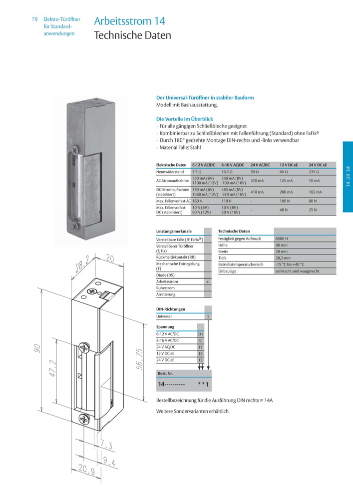 ASSA ABLOY Elektro-Türöffner NR.: 318 - Seite 79