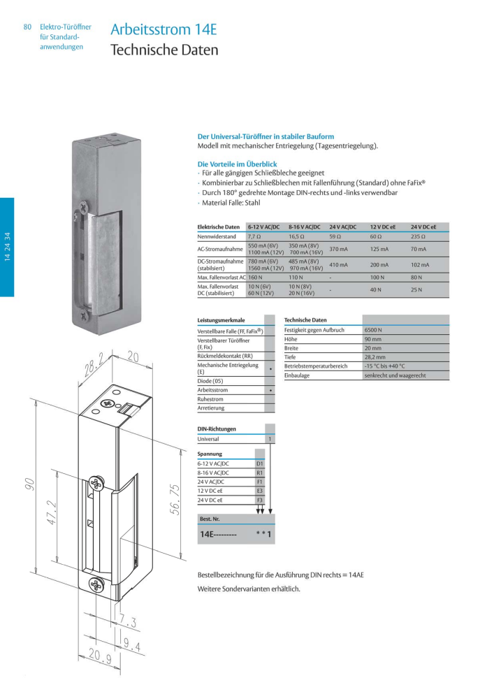 ASSA ABLOY Elektro-Türöffner NR.: 318 - Seite 80