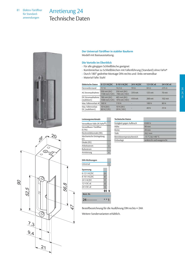 ASSA ABLOY Elektro-Türöffner NR.: 318 - Seite 81