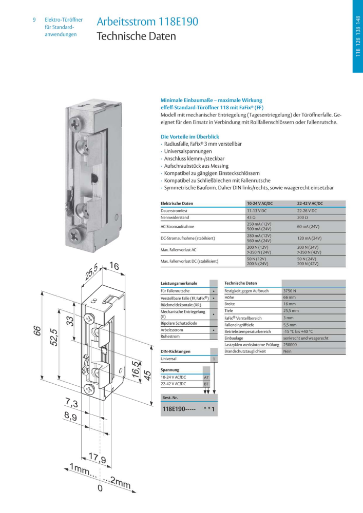 ASSA ABLOY Elektro-Türöffner NR.: 318 - Seite 9