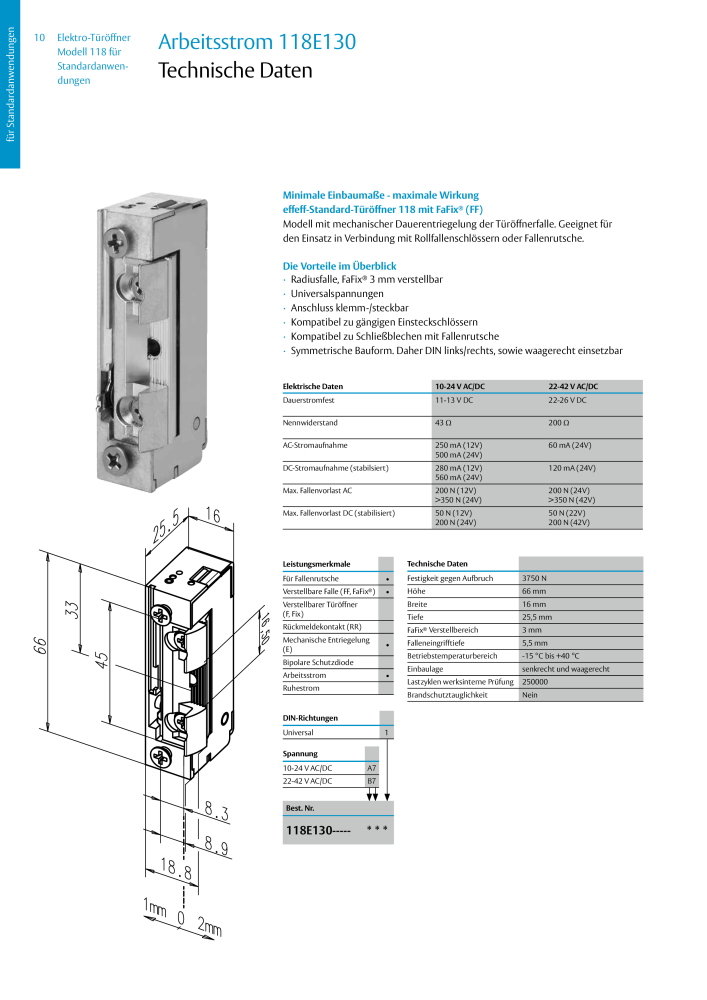 ASSA ABLOY Elektro-Türöffner Model 118 NR.: 319 - Seite 10