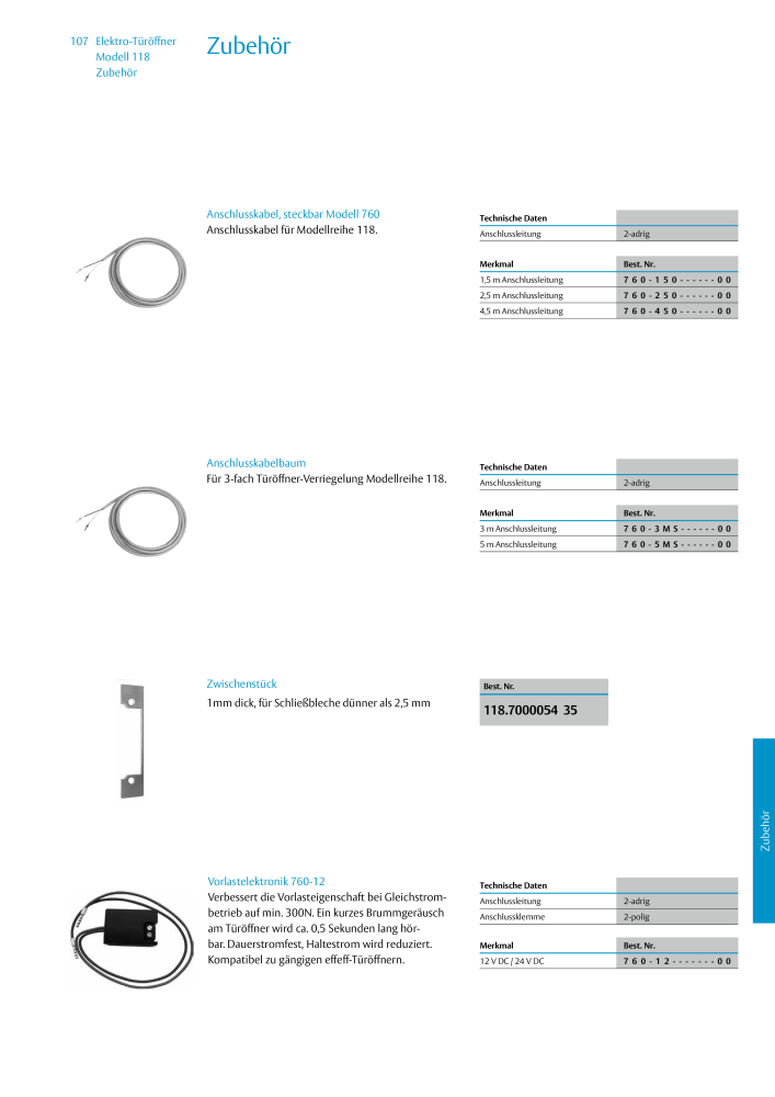 ASSA ABLOY Elektro-Türöffner Model 118 NR.: 319 - Seite 107