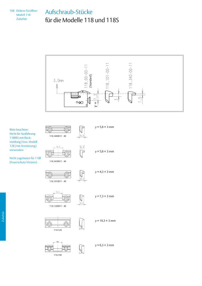 ASSA ABLOY Elektro-Türöffner Model 118 NR.: 319 - Seite 108