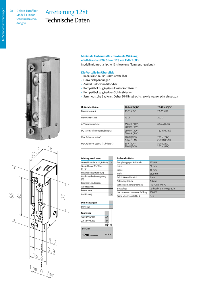 ASSA ABLOY Elektro-Türöffner Model 118 NR.: 319 - Seite 28