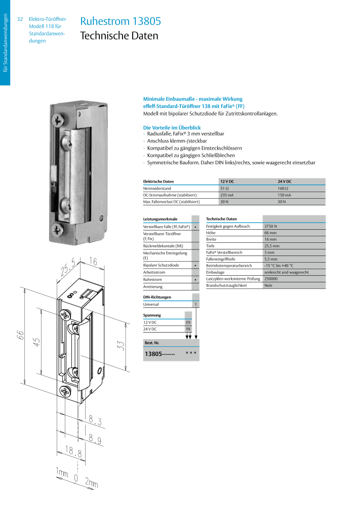 ASSA ABLOY Elektro-Türöffner Model 118 NR.: 319 - Seite 32