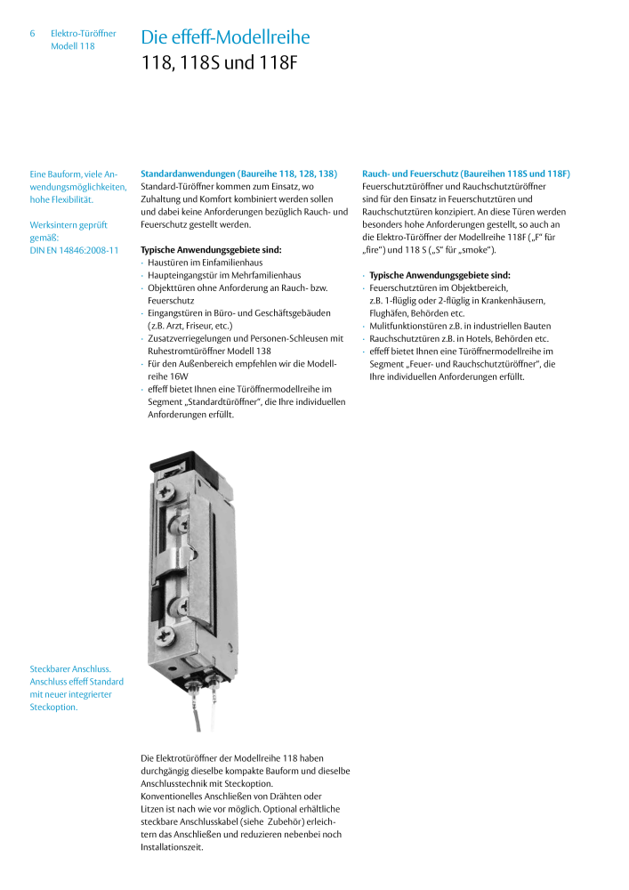 ASSA ABLOY Elektro-Türöffner Model 118 NR.: 319 - Seite 6