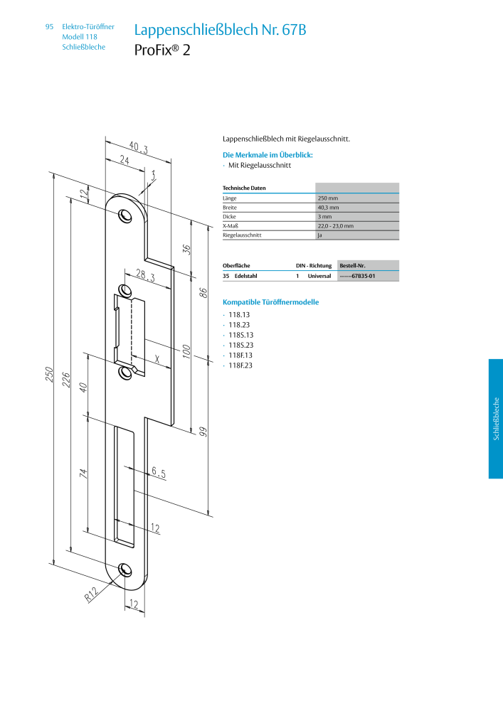 ASSA ABLOY Elektro-Türöffner Model 118 NR.: 319 - Seite 95