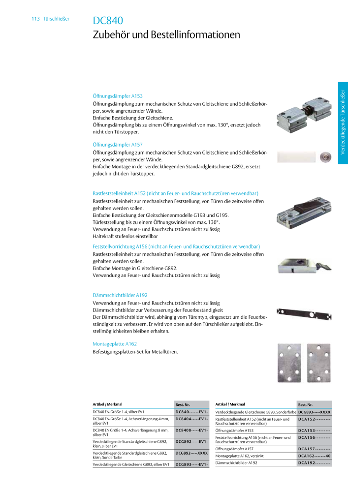 ASSA ABLOY Türschließer NR.: 320 - Seite 113