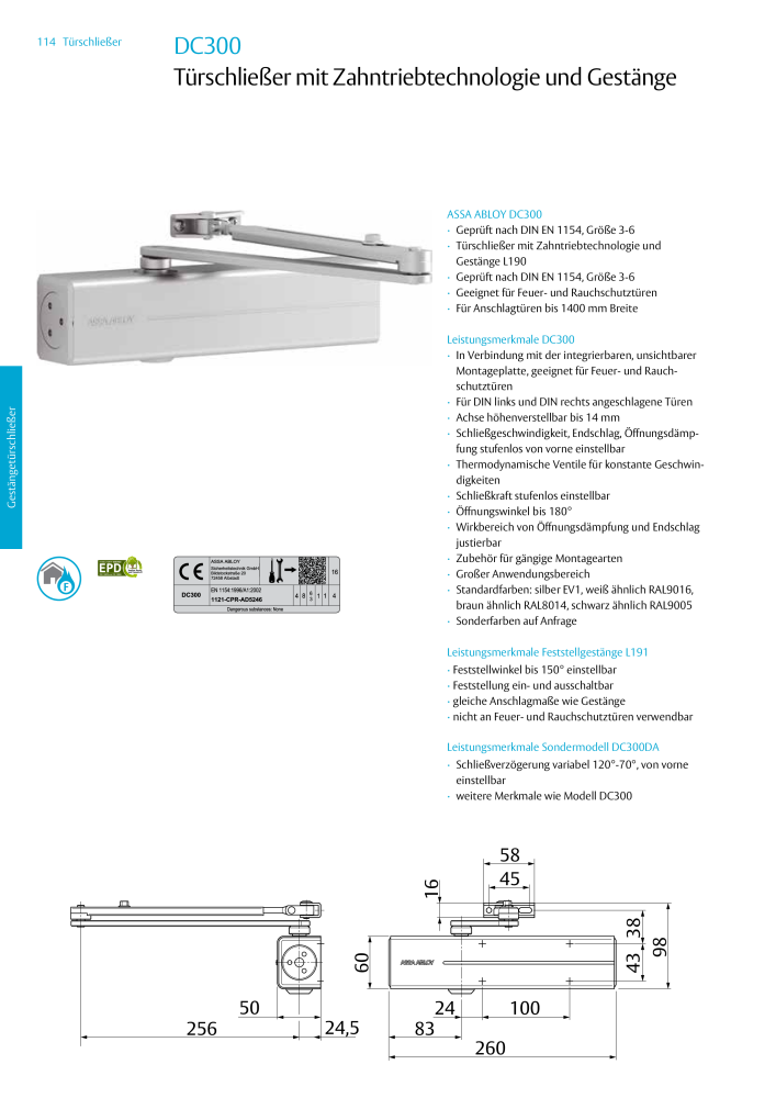 ASSA ABLOY Türschließer NR.: 320 - Seite 114