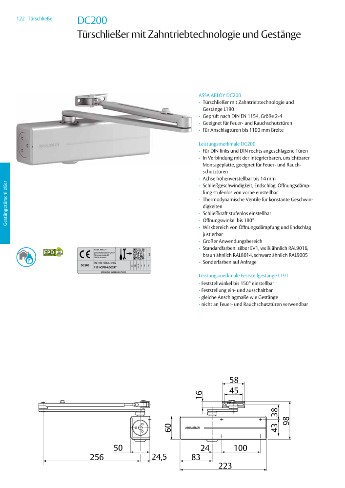 ASSA ABLOY Türschließer NR.: 320 - Seite 122