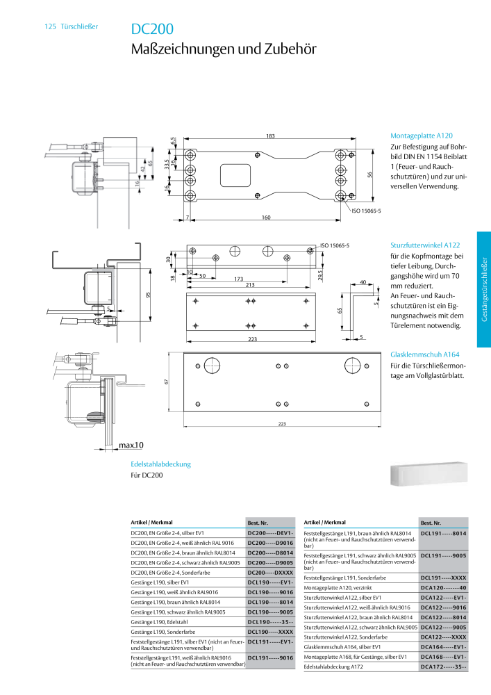 ASSA ABLOY Türschließer NR.: 320 - Seite 125