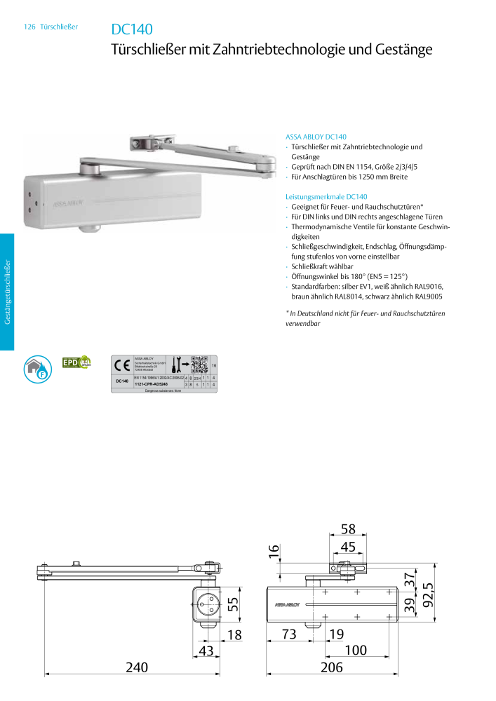 ASSA ABLOY Türschließer NR.: 320 - Seite 126