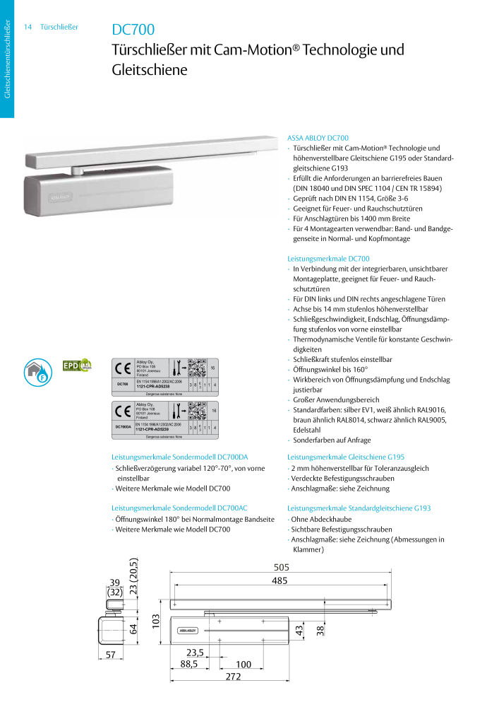 ASSA ABLOY Türschließer NR.: 320 - Seite 14