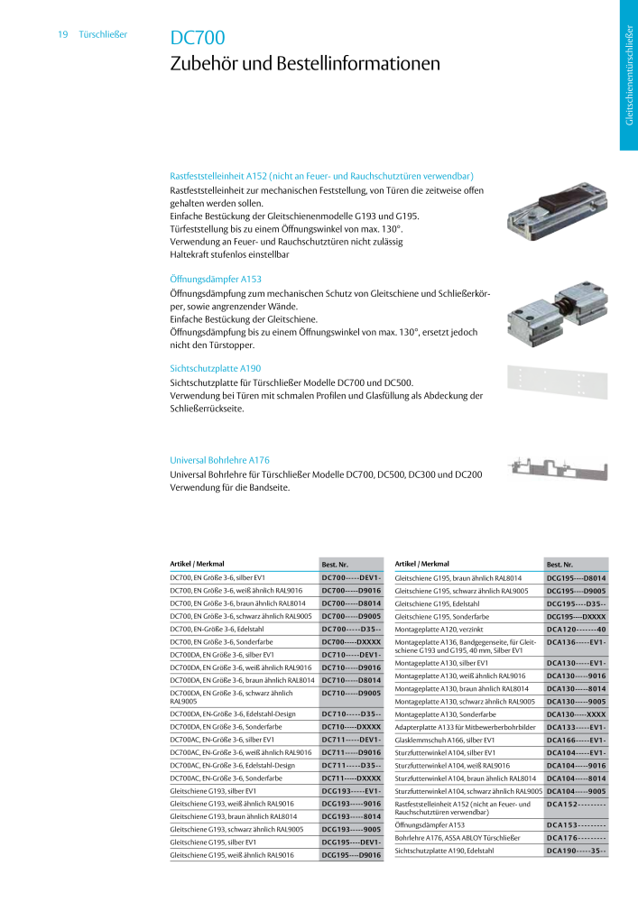 ASSA ABLOY Türschließer NR.: 320 - Seite 19